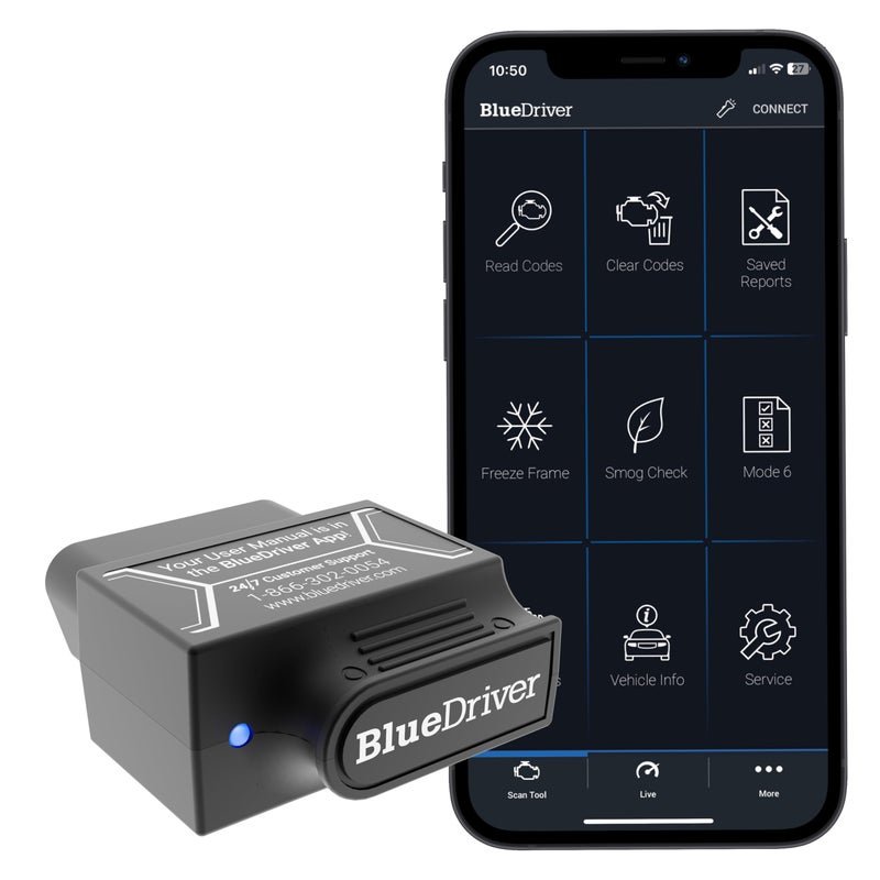 BlueDriver Bluetooth Pro OBDII Scan Tool for iPhone & Android - No Subscription Fee - OBD2 Car Scanner and Code Reader - Diagnose Check Engine, ABS, SRS, Airbag & 7000+ Issues on Vehicles 1996+ - Image 1